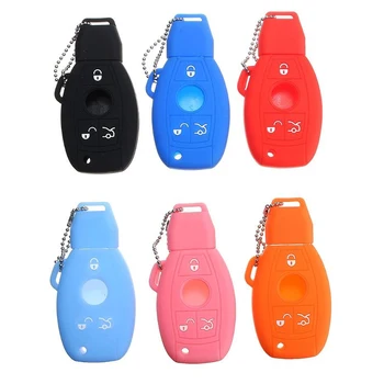 

Car Key Case Cover Silicone 3 Button Remote Key Fob Case Cover For Mercedes-Benz