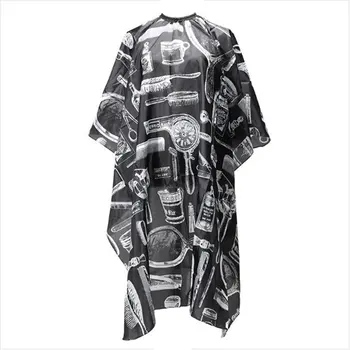

Hand Mirror Scissors Comb Premium Cloth Printing Waterproof Non-Stick Haircut Cloth Scarf Black