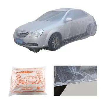 

Universal M/L/XL Transparent Waterproof Car Cover Dustproof Anti Pollution Disposable Auto Cover Environment Friendly Material