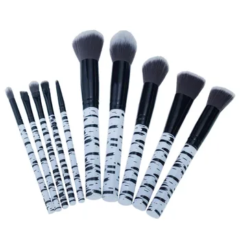 

10PCS Make Up Foundation brush Wool Fiber eyeshadow eyebrow eyeliner soft Cosmetic Brushes Eye Shadow pinceis de maquiagemJz312