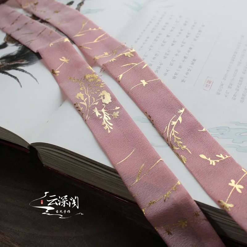 Винтажная бронзовая повязка на голову ручной работы Древние китайские аксессуары для волос ханьфу кимоно лента для косплея Размер: 3*148 см - Цвет: P