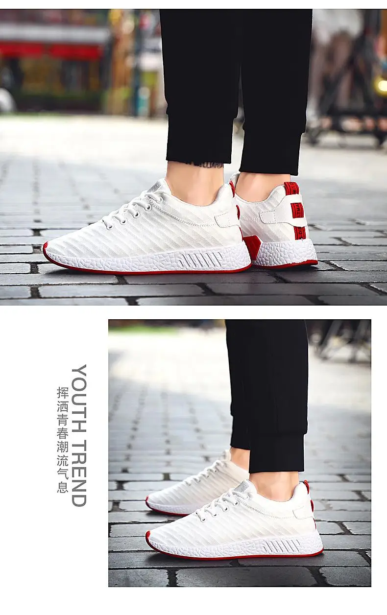 Men Running Shoes Casual Mesh Sneakers Outdoor Sport Shoes Breathable White Jogging Shoes Comfortable Shoe chaussure homme