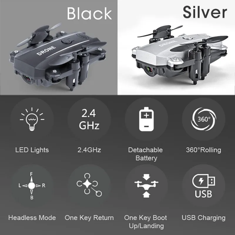 Mini Drone Children's Toys Halloween Christmas Children's Gifts Folding ABS 360 Dgree Roll Remote Control