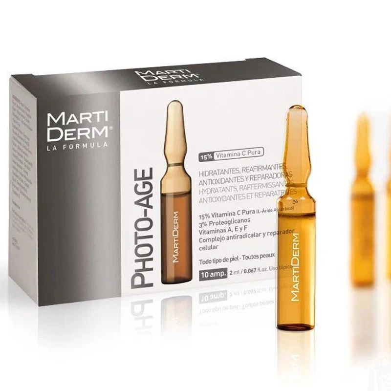 

Martiderm Photo Age Platinum Proteoglycan Ampoules Anti Aging Face Essence Moisturizing Firming Antioxidant Repairing Serum 2ml