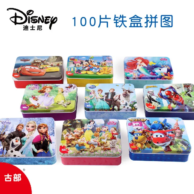 Disney Frozen Mickey Minnie Mouse Sofia Mermaid Duck Puzzle 100 Pieces Learning Educational Interesting Wooden Toys For Children 1