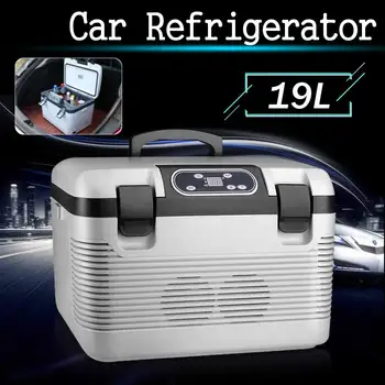 

DC12-24V/AC220V Car Refrigerator Freeze heating 19L Fridge Compressor for Car Home Picnic Refrigeration heating -5~65 Degrees