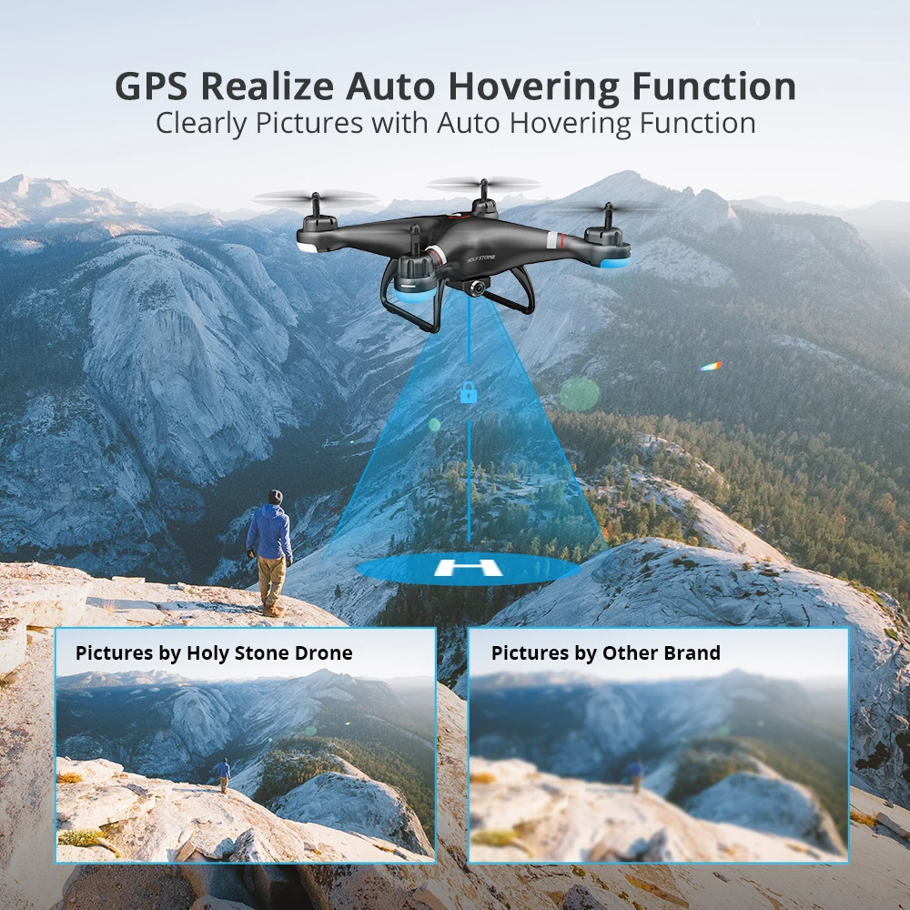 Holy Stone HS110G gps Дрон Wi-Fi FPV 1080P HD камера Радиоуправляемый Дрон gps Follow Me профессиональный видео Авто Ховер Радиоуправляемый квадрокоптер