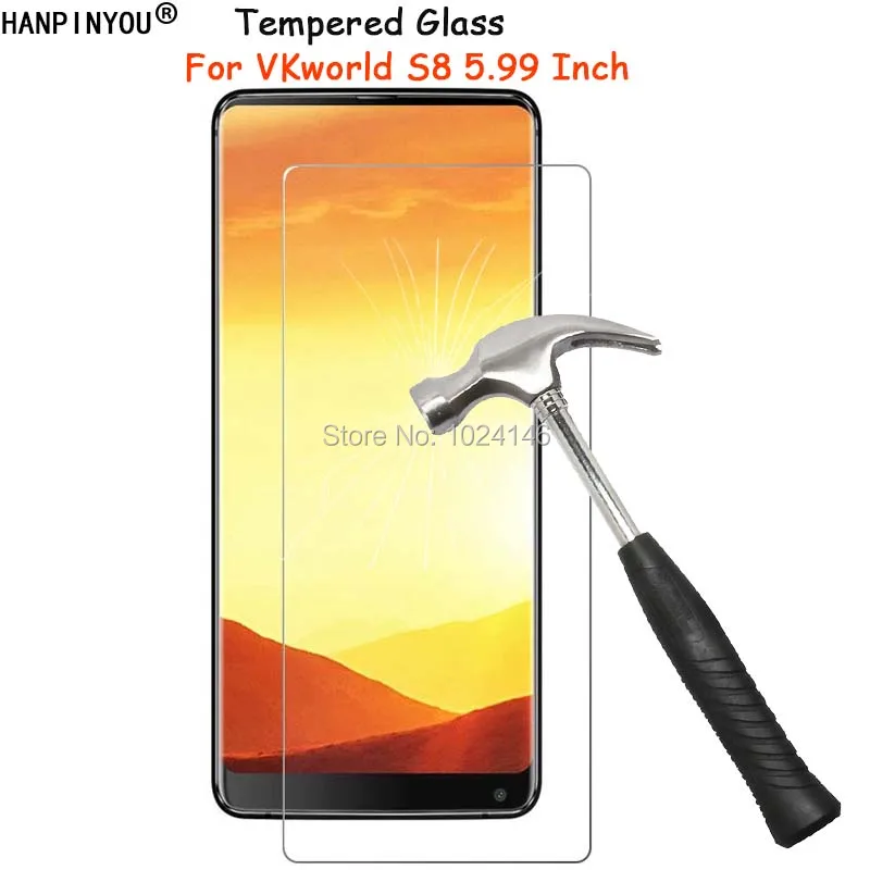 

For VKworld S8 5.99" Clear Tempered Glass Screen Protector Ultra Thin Explosion-proof Protective Film + Clean Kit