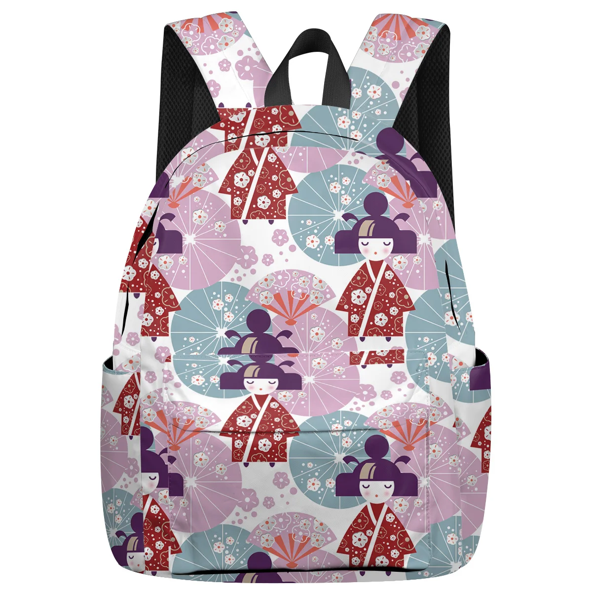 

WHEREISART Japanese Doll Backpacks Internal Frame Backpacks Forefather'S Day School Book Bags Laptop Backpacks College Students