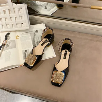 

Single shoes women's mid-heel 2020 spring and autumn new wild fairy style shallow mouth platform high heel Mary Jane shoes women