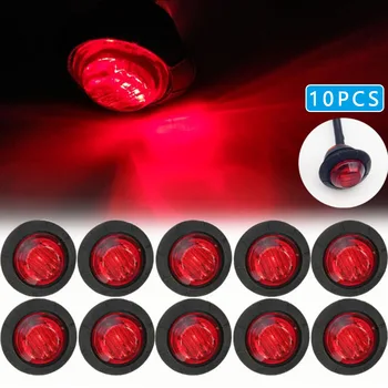 

Bulb Marker Lights Universal Pickups Truck SUV Boat 10pcs set Round Trailer