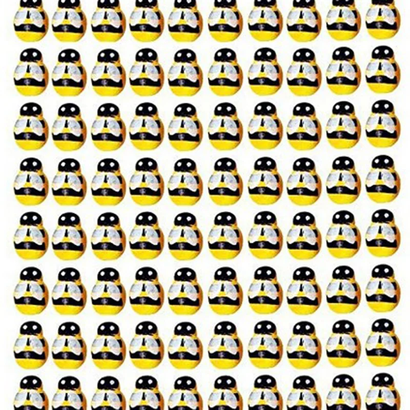 100 шт./пакет мини рюкзак с изображением пчелы, деревянные DIY стикер Божья коровка Скрапбукинг пасхальные украшения домашнего декора стены День рождения украшения