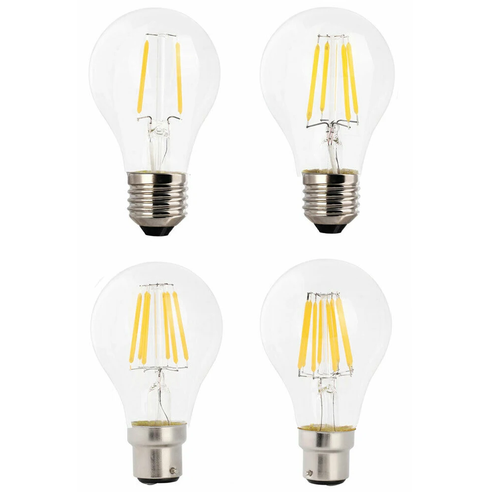 Vintage Retore Edison E27 B22 2W 4W 6W G45 LED Filament Light Bulbs 220V 20W 40W Incandescent Equivalent Clear Glass Shell Lamp