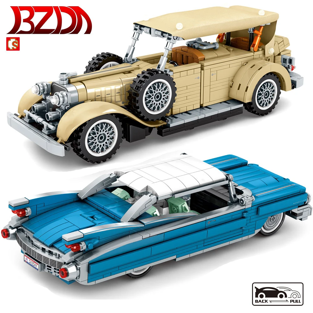 

BZDA Creator Technical Retro Car Building Blocks Moc Bricks Classic Cars Toys Car model Christmas Gifts For Kids Toys Boys
