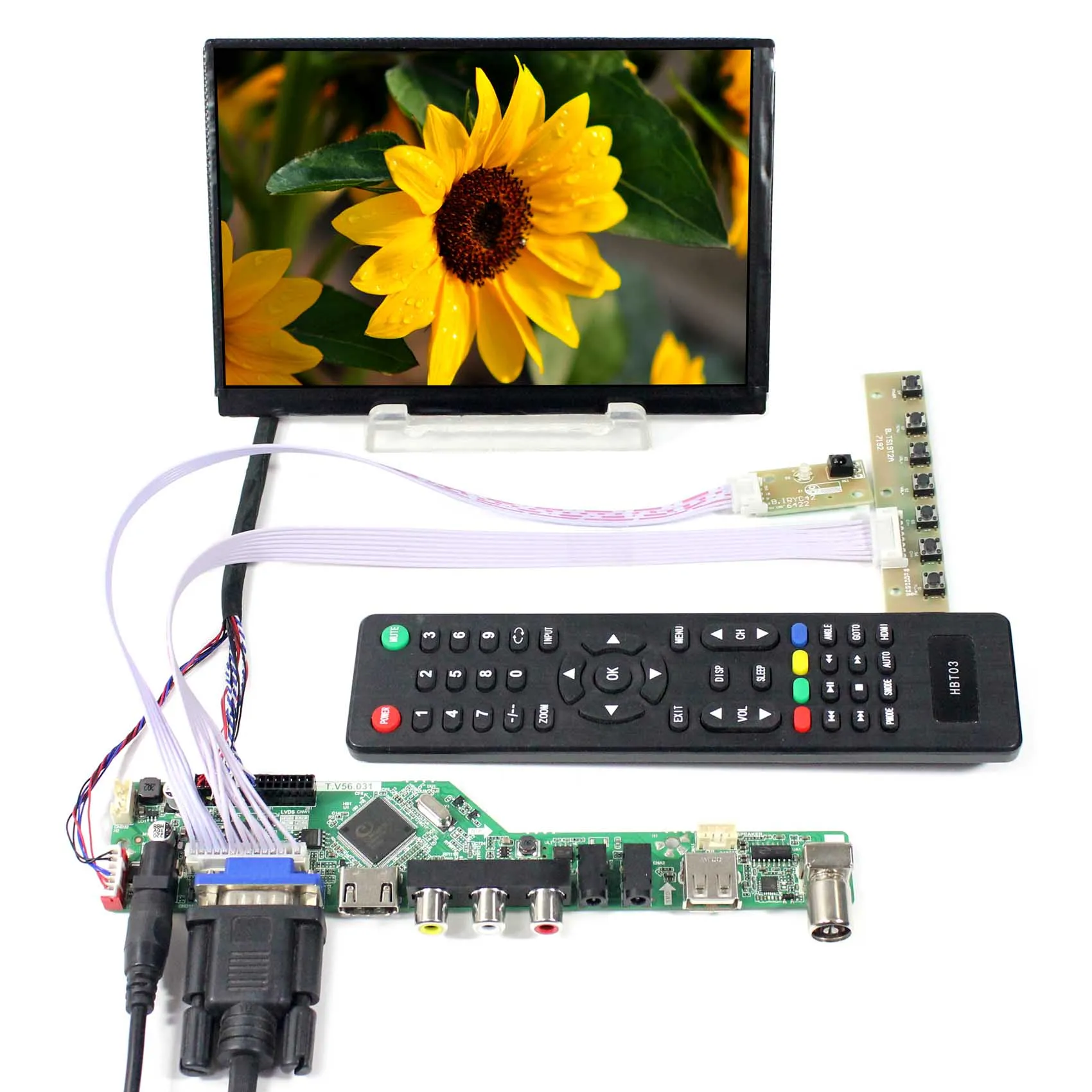 

7inch N070ICG-LD1 1280X800 LCD Screen 7"Brightness 400nit Display with HD-MI VGA AV USB RF LCD Controller Board