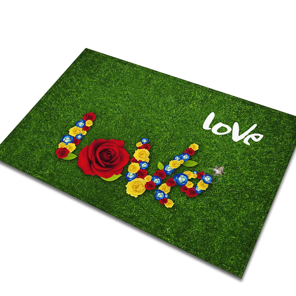 CDS Zeegle напольный коврик с принтом Love, напольный коврик для дома, коврик для прихожей, ковер для кухни, Противоскользящий коврик для ног - Цвет: CDS