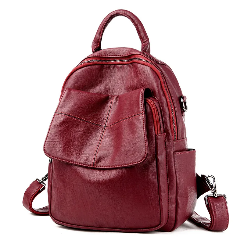 

WOMEN'S Backpack 2018 New Style Casual Single-shoulder Bag Korean-style Anti-Theft Multi-functional Travel Bag College Style Sch