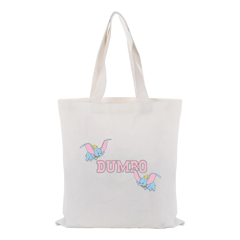 Dumbo Холщовая Сумка для ежедневного использования на заказ Печать текстовый логотип DIY Eco eologicas многоразовая перерабатываемая сумка для покупок