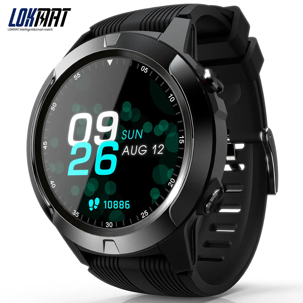 LOKMAT TK04 GSM bluetooth Вызов Встроенный gps Модные Смарт-часы телефон давление воздуха пульсометр кровяное давление погода монитор