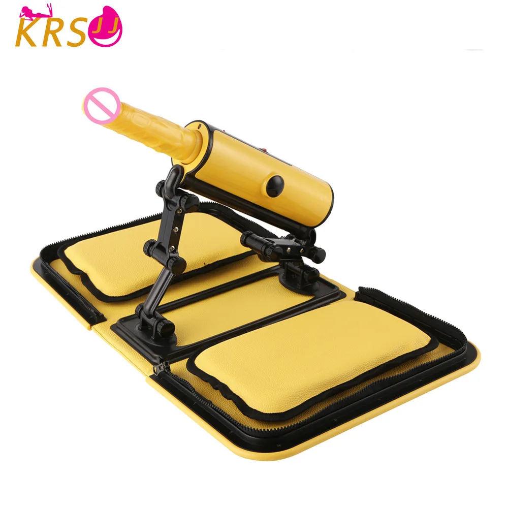 Krsjj Portable Handbag Sex Machine Yellow Remote Control 3 Vibrations 3 