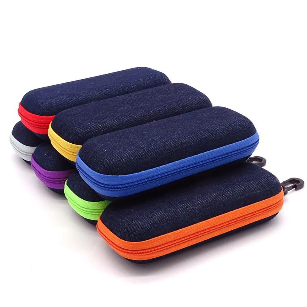 

1PC Portable Eyewear Cases Cover Sunglasses Hard Case for Women Box Men Glasses Box with Lanyard Zipper Eyeglass Cases Protector