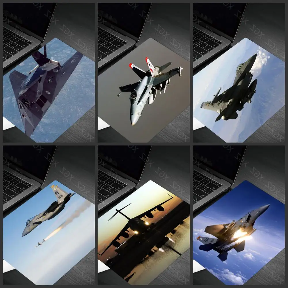 Коврик для мыши с истребителем Yzuoan, портативный резиновый нескользящий коврик для мыши для ПК, маленький размер, 220x180x2 мм, для игр в War Thunder