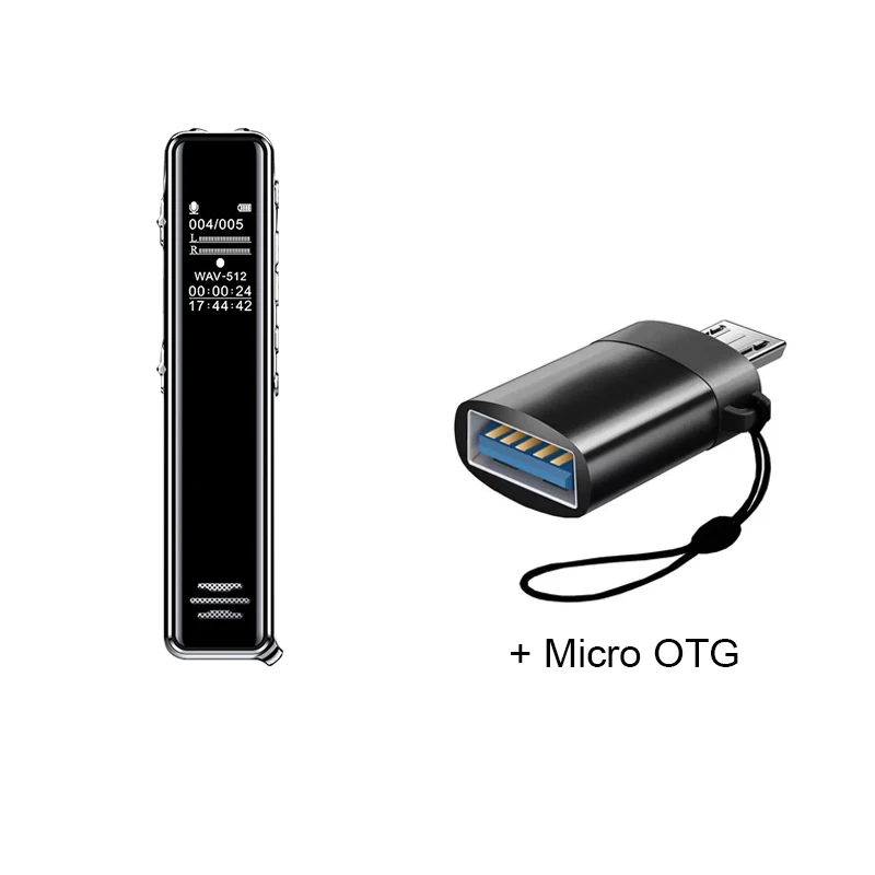 With micro OTG STTWUNAKE Мини цифровой диктофон аудио ручка диктофон небольшой диктофон Голосовая активация запись конференц-класс - Цвет: With micro OTG