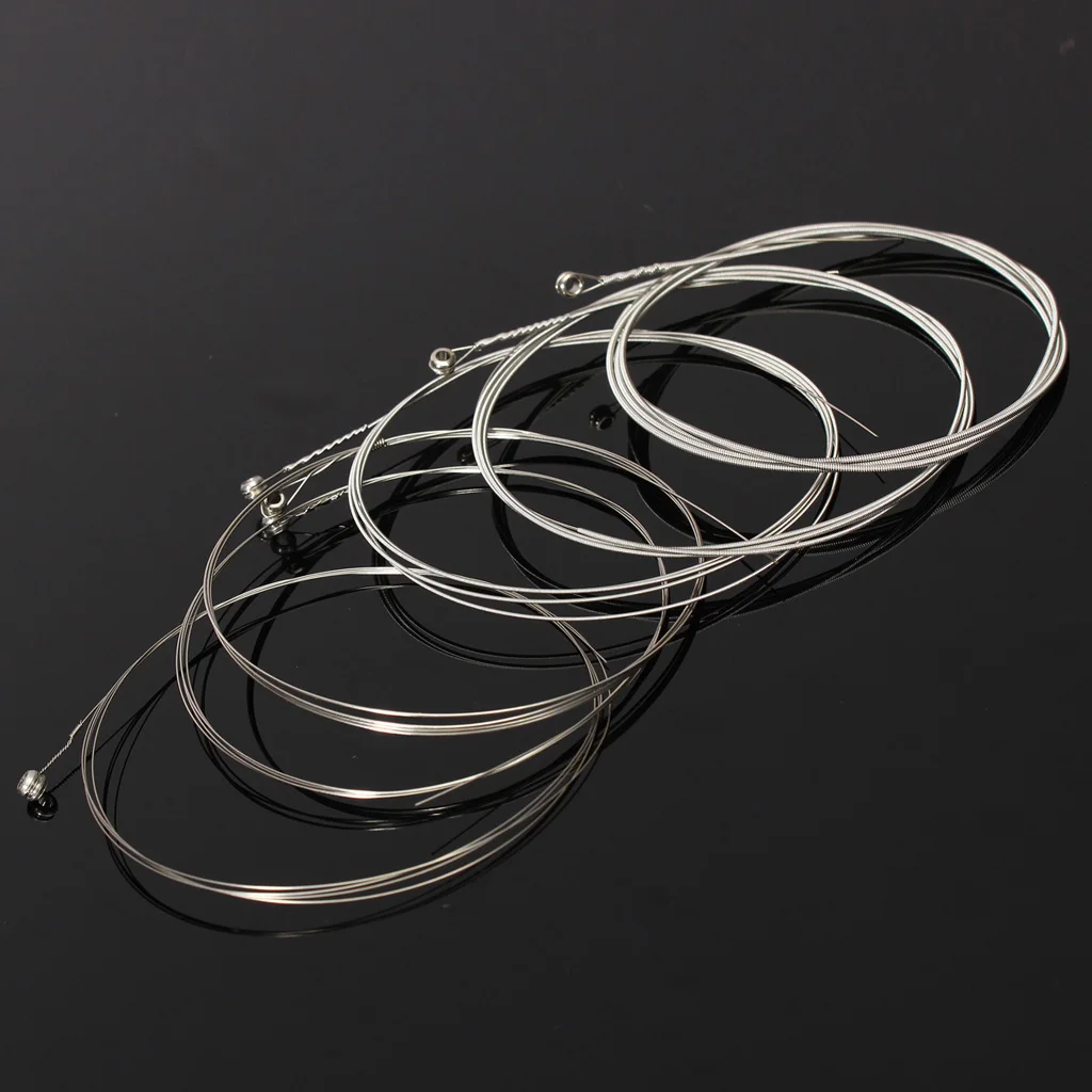 Durable 6 Pieces Stainless Steel Replacement Strings Set for Electric Guitar