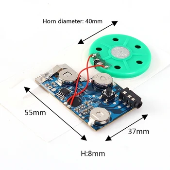 

A7-- Recordable Voice Module 120S Sound Music Gift Greeting Light Control Card IC Voice Music Talking Recorder Module