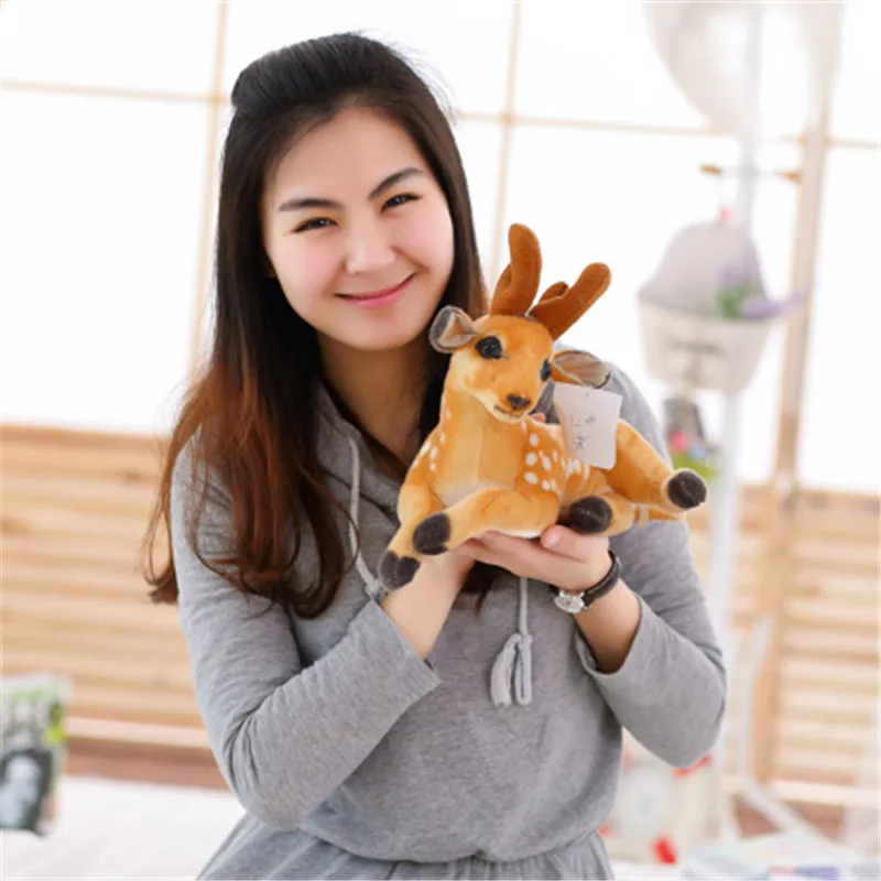 Cute simulation sika deer plush toy fawn doll doll doll doll super cute cartoon animal children pillow doll creative home decora