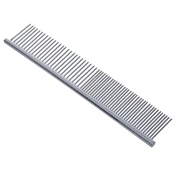 

New Beauty Tool Metal Grooming Rake Comb Silver Tone for Pet Cat Dog