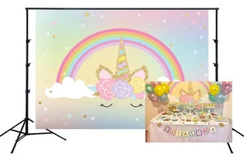 

unicorn party backdrop girls birthday background for birthday decoration banners backdrop for pictures sm324