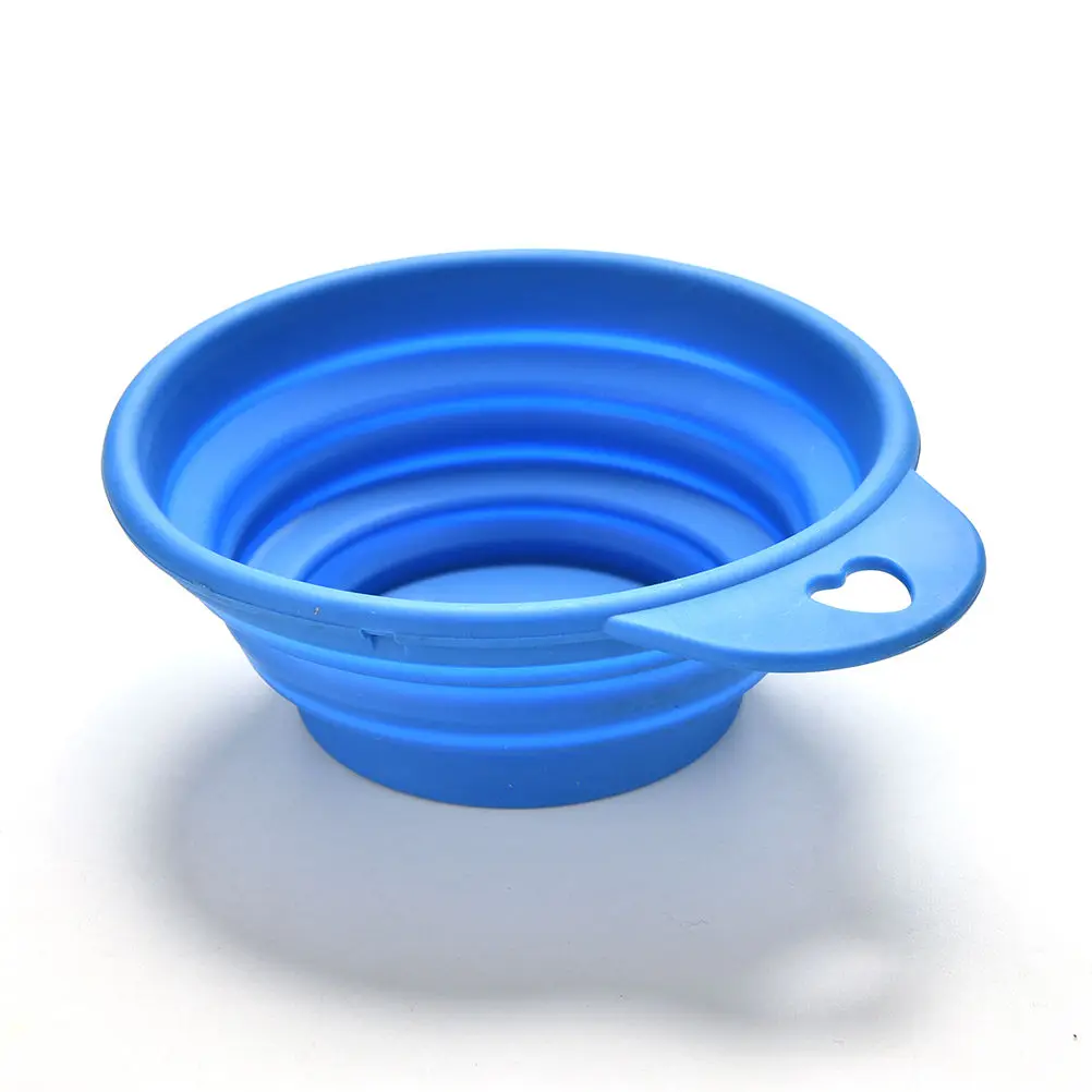 Pet Portable Silicone Collapsible Foldable Feeding Bowl Water Dish Feeder