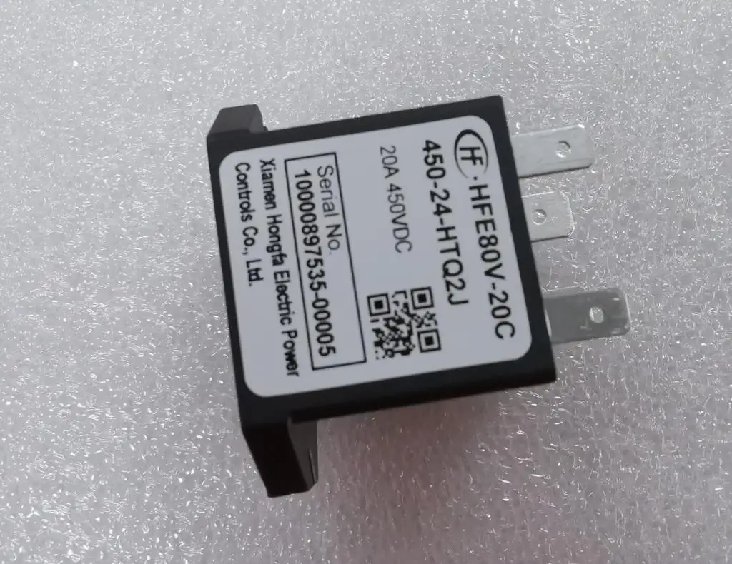 

New Automobile Relay HFE80V-20 450-12-HTQ2J HFE80V-20-450-24-HTQ2J HFE80V 20 450 12 HTQ2J 20A 450VDC High voltage contactor