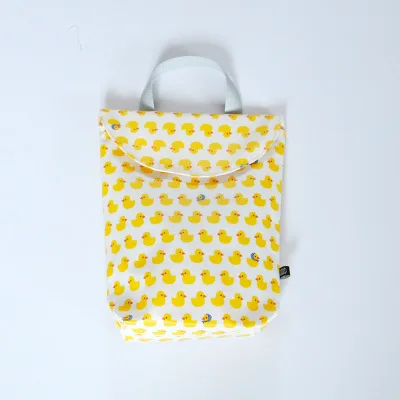 Little yellow duck Модная влажная сухая сумка, тканевые подгузники, Влажные Сумки для хранения, детские сумки для подгузников, многофункциональные многоразовые принты, прогулочные сумки с ручками для плавания - Цвет: Little yellow duck