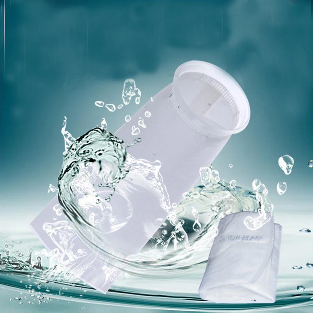 10x 100um Filter Sock Bags Aquarium Tank Reef Marine Bubble Sump Filter Bag