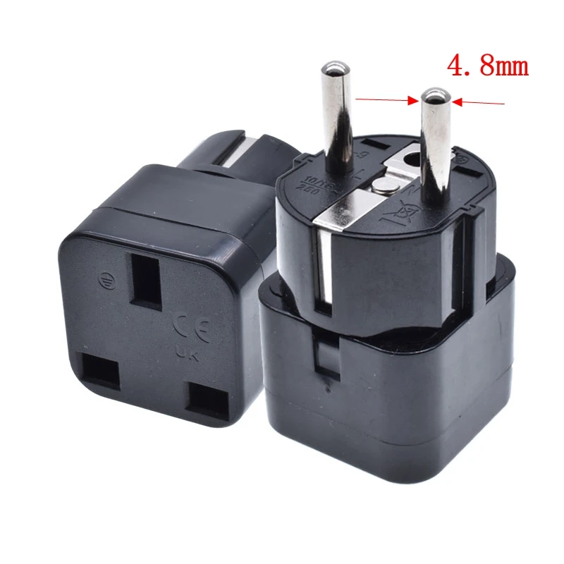 EU 4.8MM Plug Универсальный сетевой переходник UK в сша/AU/ес/италия/южная африка/швейцарский штекер для путешествий настенное AC Мощность Зарядное устройство на выходе адаптер конвертер 2/3-контактная розетка - Цвет: EU 4.8MM Plug
