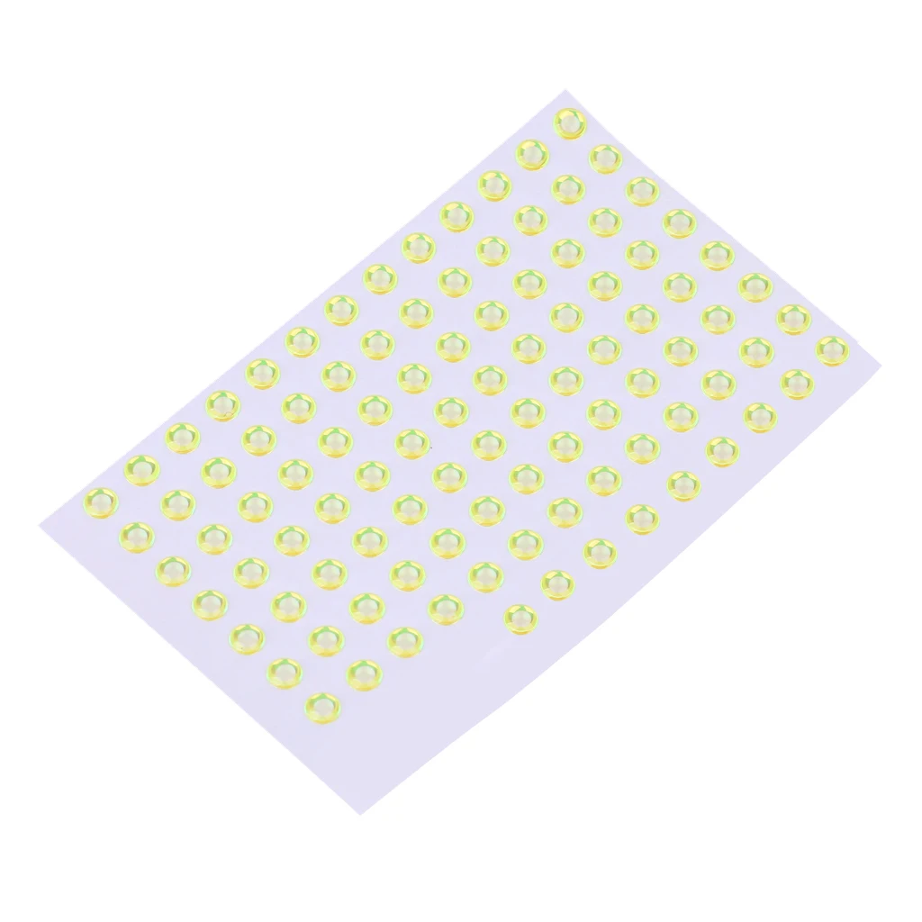 4 Colors 3D Fishing Eyes 100 Pieces Fishing Lure Eye Great Accessory for Make Fishing Bait, Fly Tying, Fishing Lures, Crafts