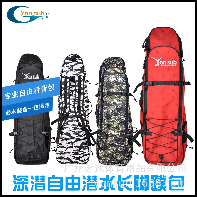 

Yon Sub Free Diving Hunting Carbon Long Swim Fins Bag Portable Flippers Bag Deep Dive Equipment Backpack