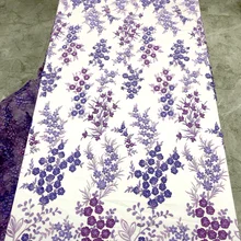 Чистая кружевная ткань, французская кружевная ткань высокого качества, швейцарская вуаль, кружевная ткань с 3d цветком для свадебного платья, 5 ярдов