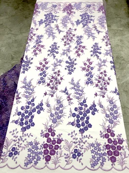 

net lace fabric 2019 french lace fabric high quality swiss voile lace 3d flower fabric for wedding dress 5yard