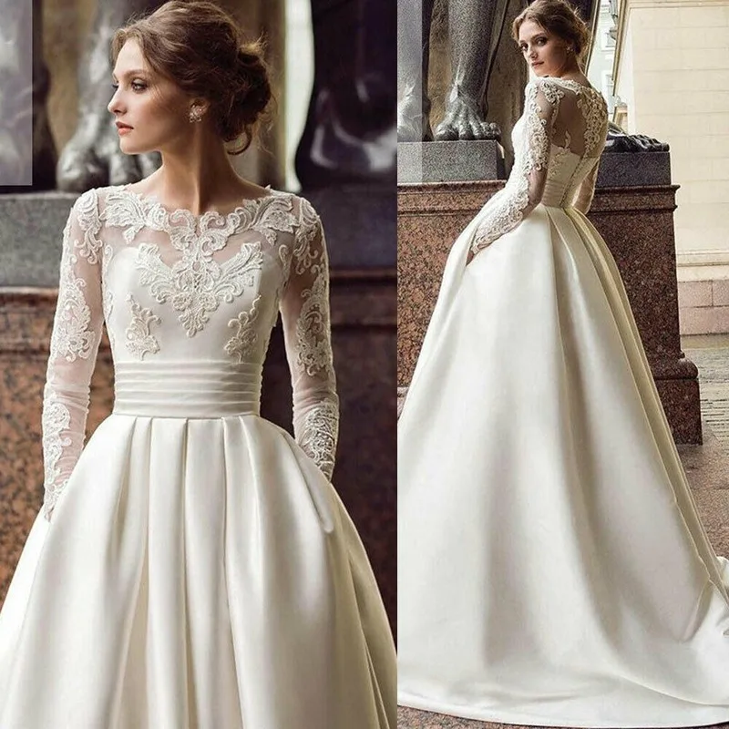 

Tailed Light Wedding Dress Large Size Simple High End Customized Main Lace Waist Show Thin