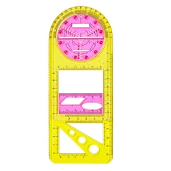Multifunctional Geometric Ruler Geometric Drawing Template Measuring Tool For Drawing Rulers Students School Office Supplies