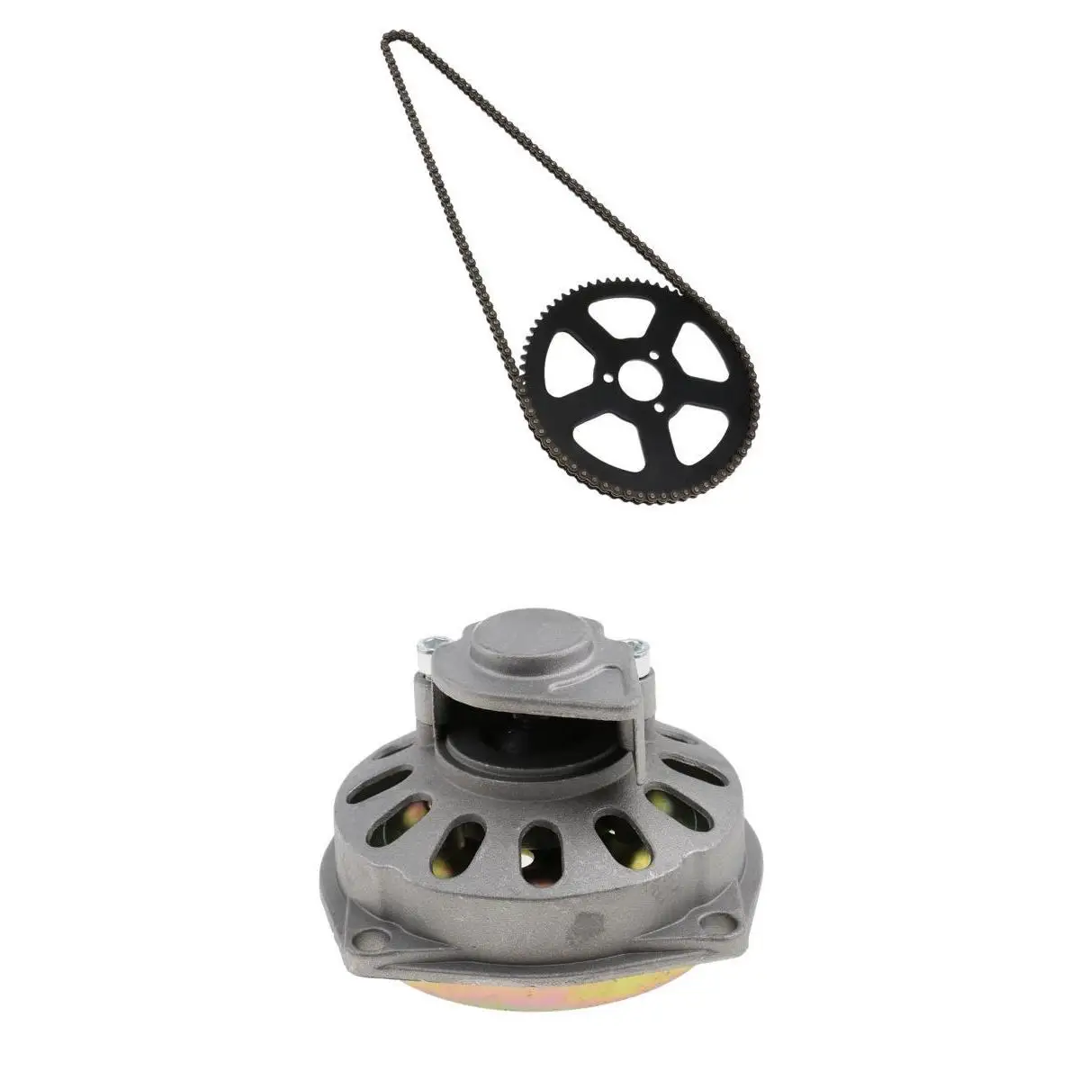 7 Tooth Clutch Drum Gear Box & 68 Tooth Rear Sprocket & Chain for Dirt Bike 49cc 2 Stroke