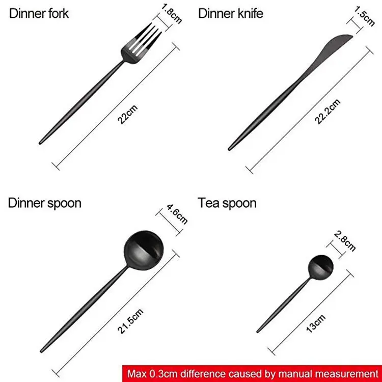 Morgiana набор столовых приборов с черным стейком и фруктами, домашняя Свадебная посуда из нержавеющей стали, набор столовых приборов, вилка, ложка, нож