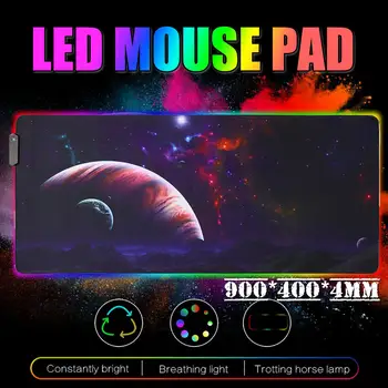

Gaming Mouse Pad RGB Gamer Mousepad Oversized Glowing LED Extended Illuminated USB Keyboard Computer Mat Gaming Accessories