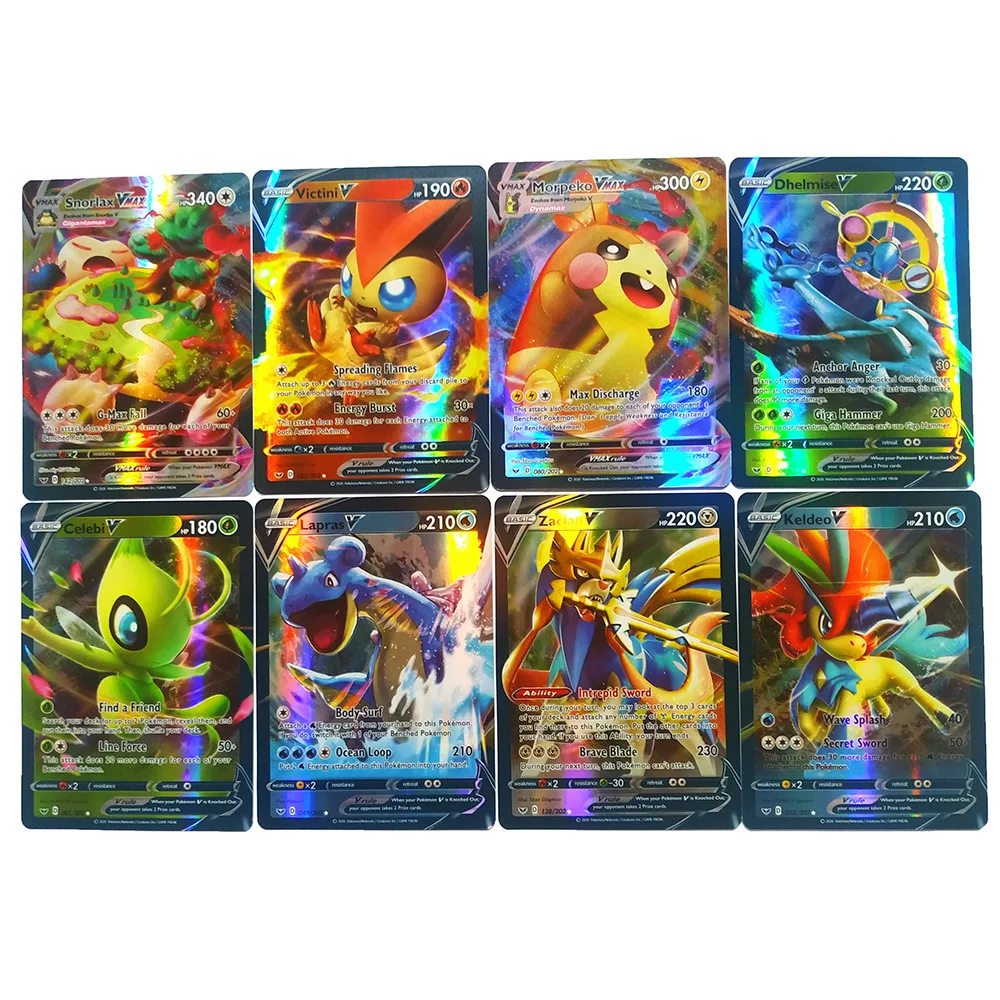 30pcs/set Pokemon Cards Vmax Shining English Sword & Shield Booster Gx  Battle Carte Trading Game Card Kids Toys For Children - Game Collection  Cards - AliExpress