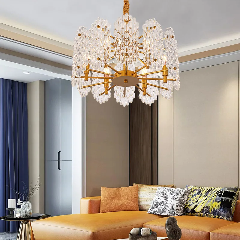 

Post-modern Chandelier Light Luxury Living Room Lights Northern European-Style Crystal Chandelier Glorious Modern Minimalist Cre