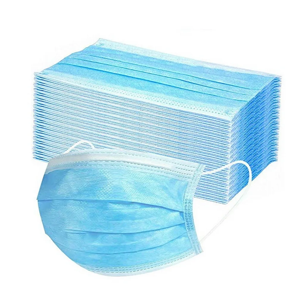 

200pcs 3 Ply Disposable Face Mask Anti Dust Mask Filter Mouth Cover Protect From Virus Flu Fog In Stock 48 hours Shipping