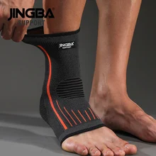 Jingba cinto protetor de tornozelo, suporte 3d cinta de compressão de nylon para futebol, basquete e tornozelo